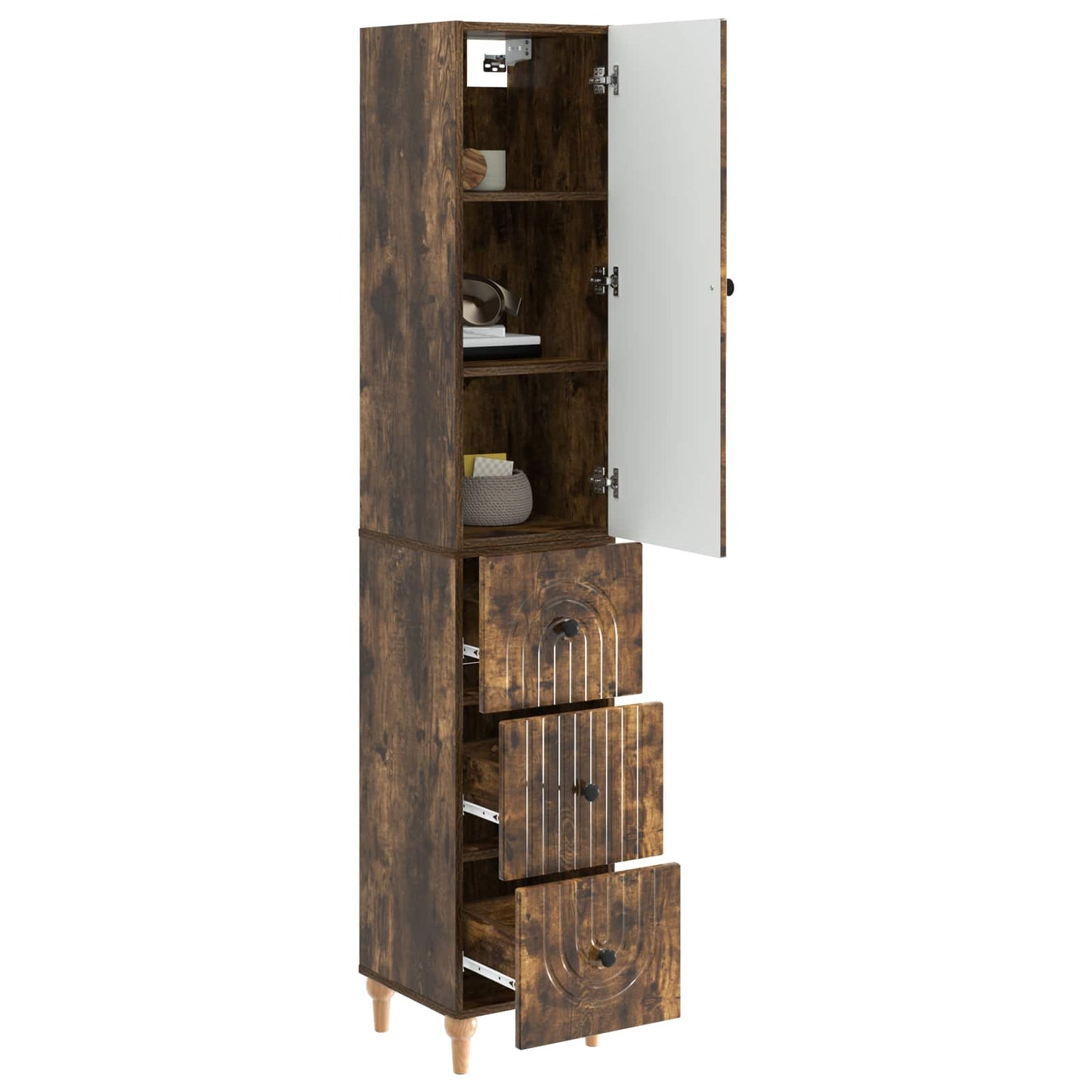 Cabinet Set 2 pcs 33 x 34.5 x 90 cm Engineered Wood