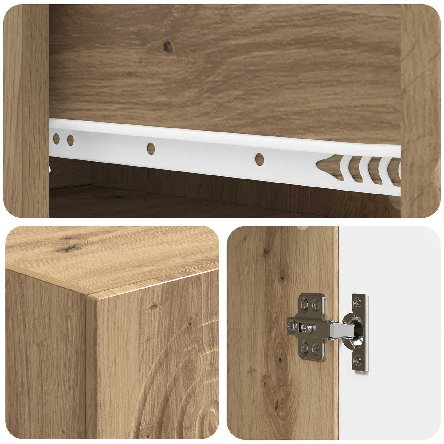 Cabinet Set 2 pcs 33 x 34.5 x 90 cm Engineered Wood