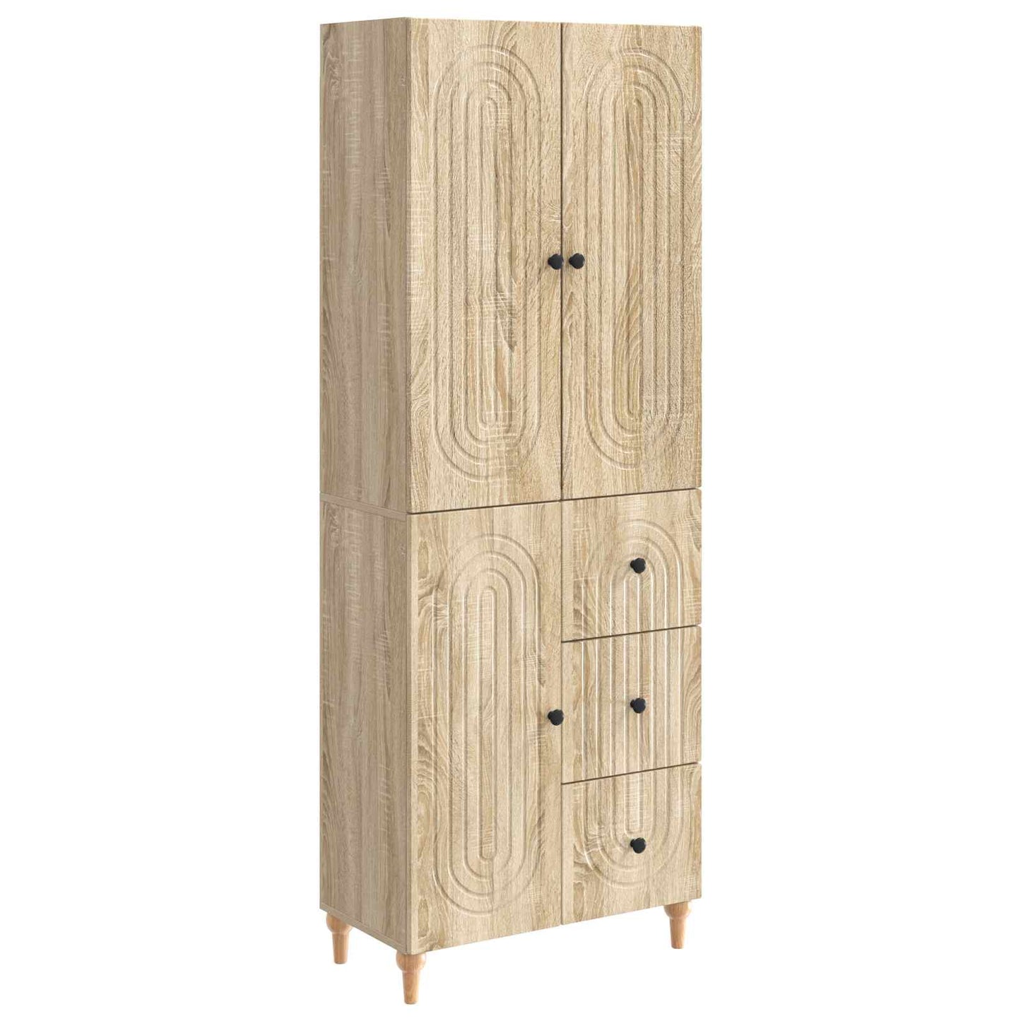 Cabinet Set 2 pcs 66 x 34.5 x 90 cm Engineered Wood