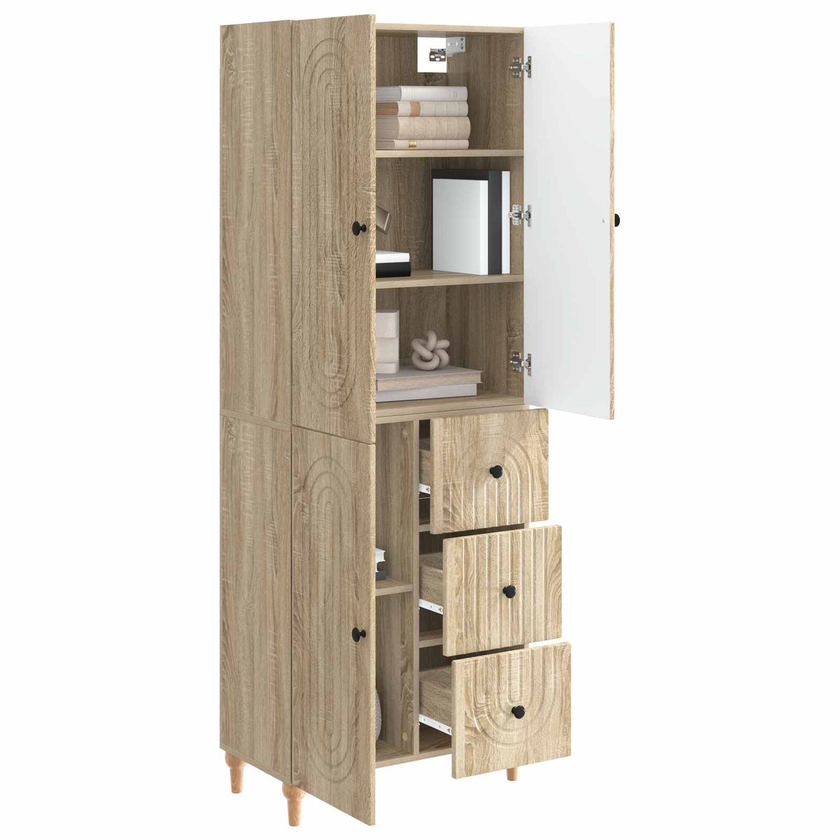 Cabinet Set 2 pcs Sonoma Oak Engineered Wood
