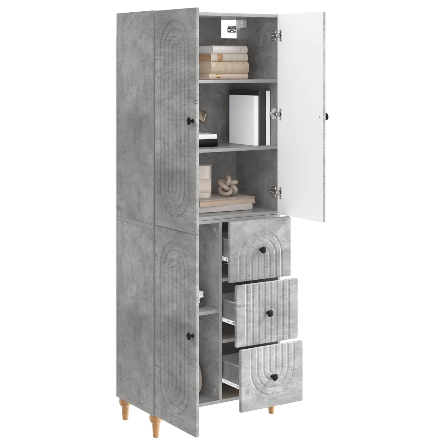 Cabinet Set 2 pcs 66 x 34.5 x 90 cm Engineered Wood