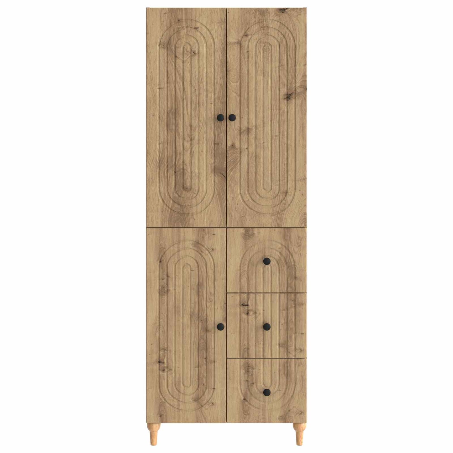 Cabinet Set 2 pcs 66 x 34.5 x 90 cm Engineered Wood