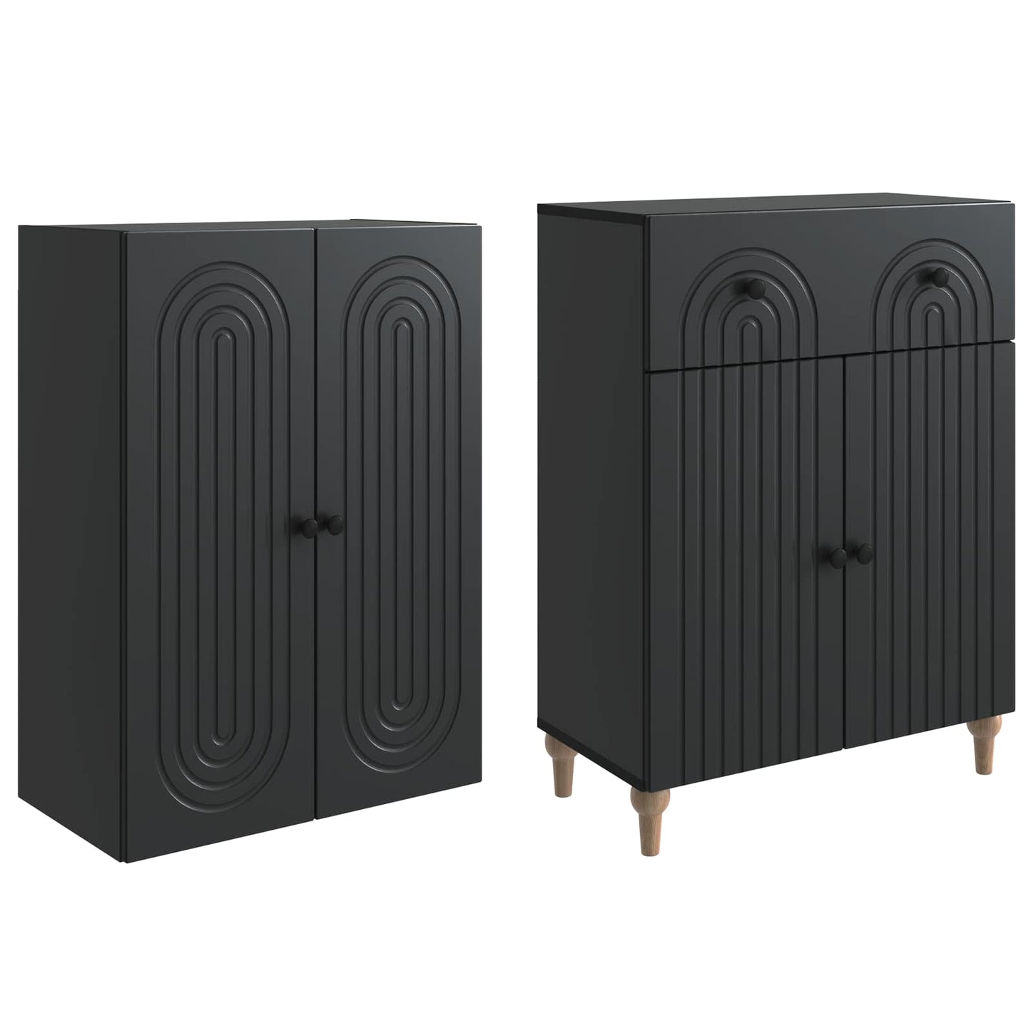 Cabinet Set 2 pcs 66 x 34.5 x 90 cm Engineered Wood