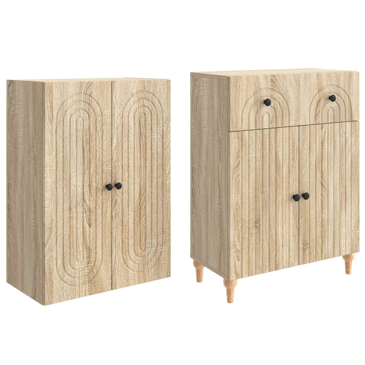 Cabinet Set 2 pcs Sonoma Oak Engineered Wood