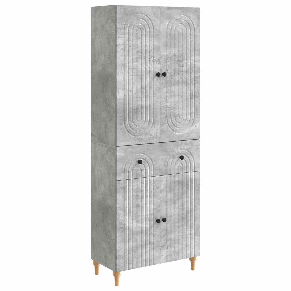 Cabinet Set 2 pcs Concrete Grey Engineered Wood