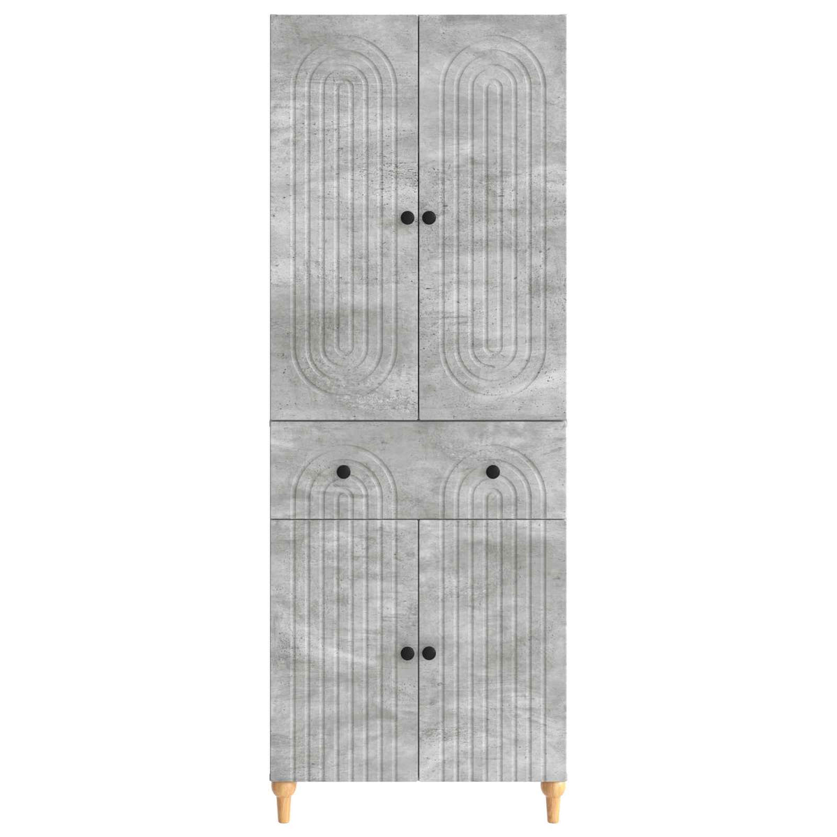 Cabinet Set 2 pcs Concrete Grey Engineered Wood