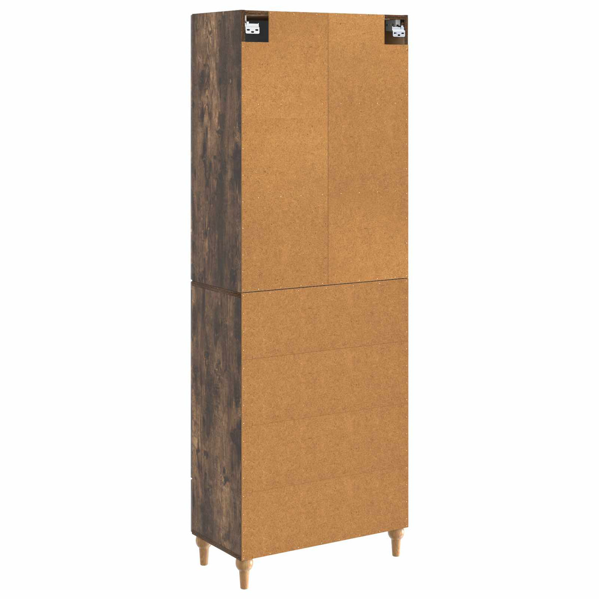 Cabinet Set 2 pcs Smoked Oak Engineered Wood