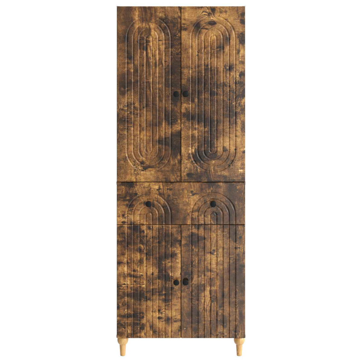Cabinet Set 2 pcs Smoked Oak Engineered Wood