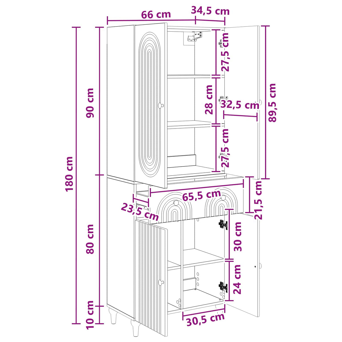 Cabinet Set 2 pcs Smoked Oak Engineered Wood