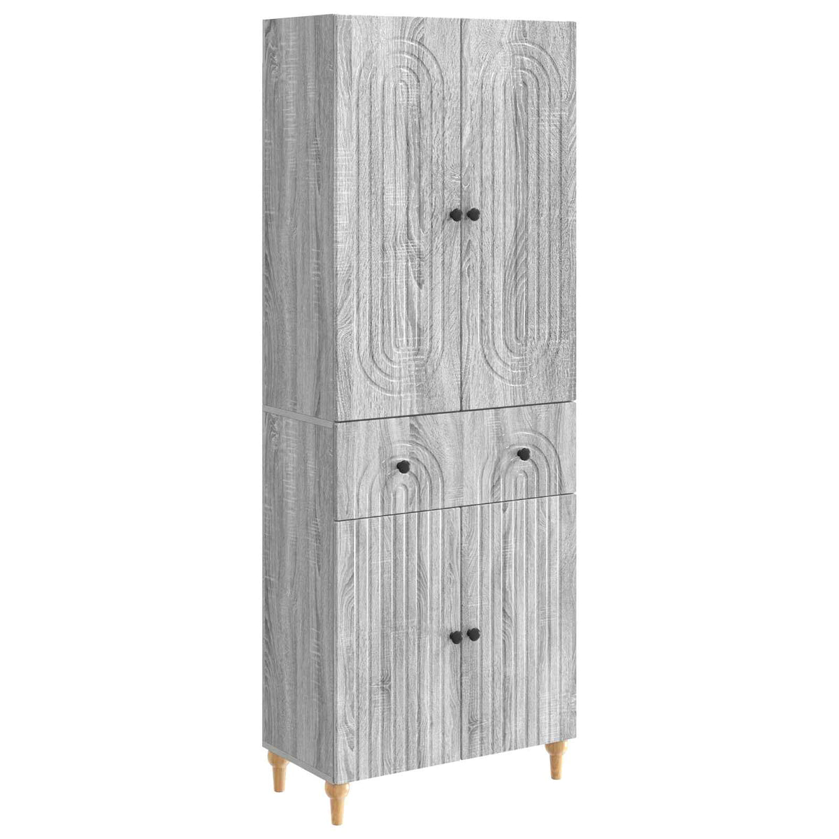 Cabinet Set 2 pcs Grey Sonoma Engineered Wood