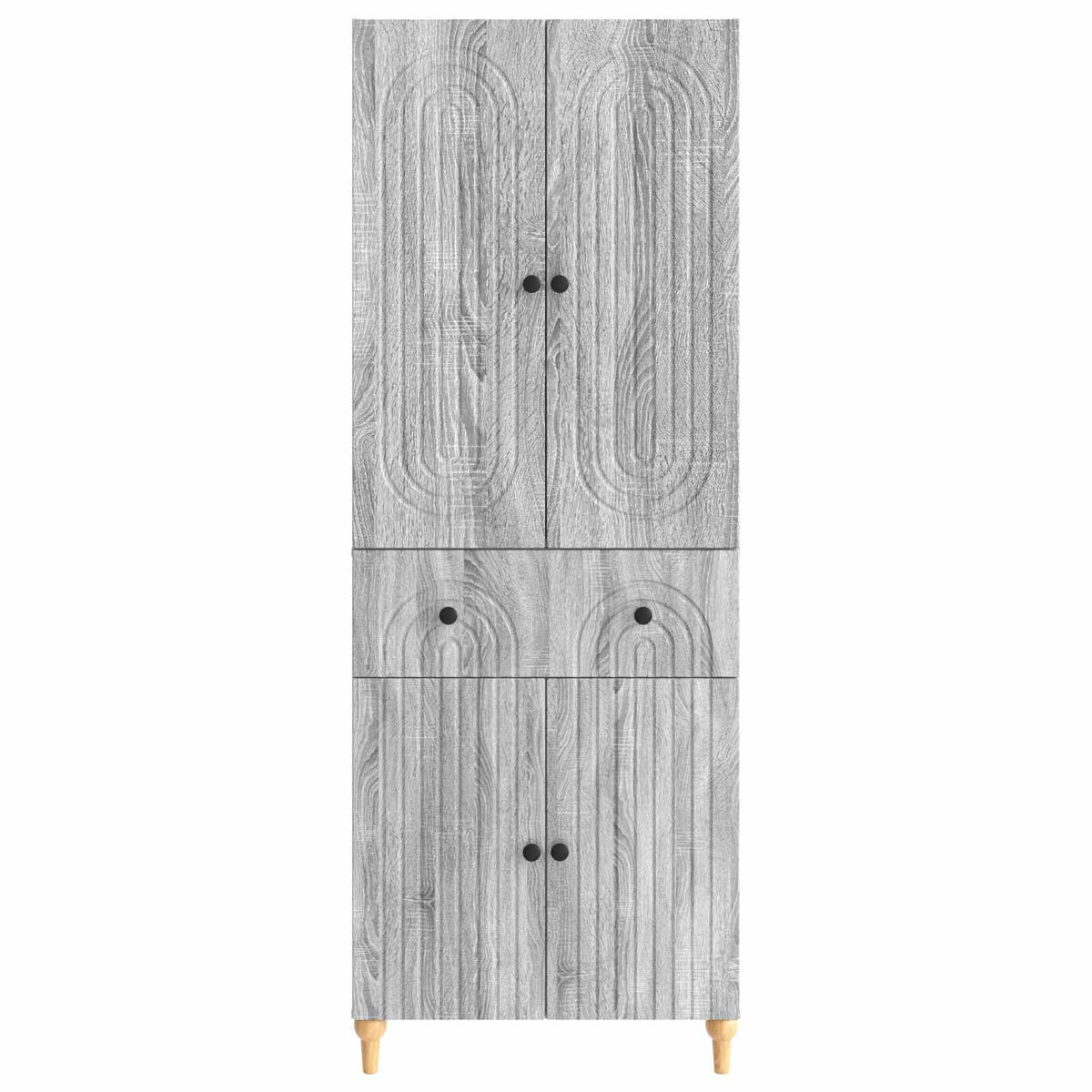 Cabinet Set 2 pcs Grey Sonoma Engineered Wood