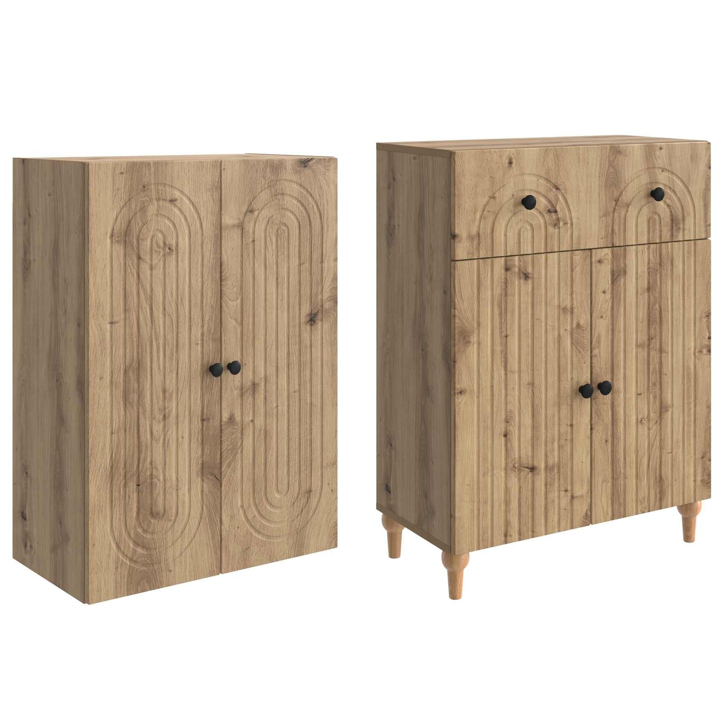 Cabinet Set 2 pcs Engineered Wood