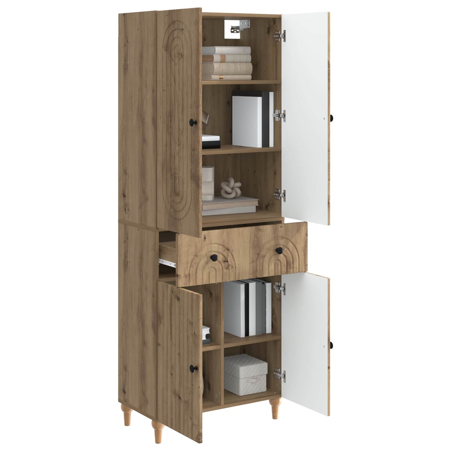 Cabinet Set 2 pcs Engineered Wood