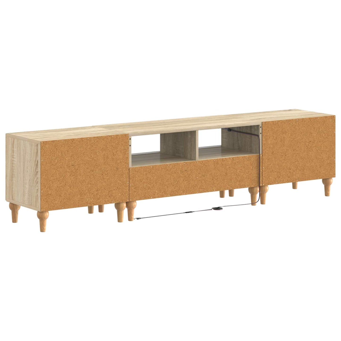 3 Piece LED TV Cabinet Sonoma Oak Engineered Wood