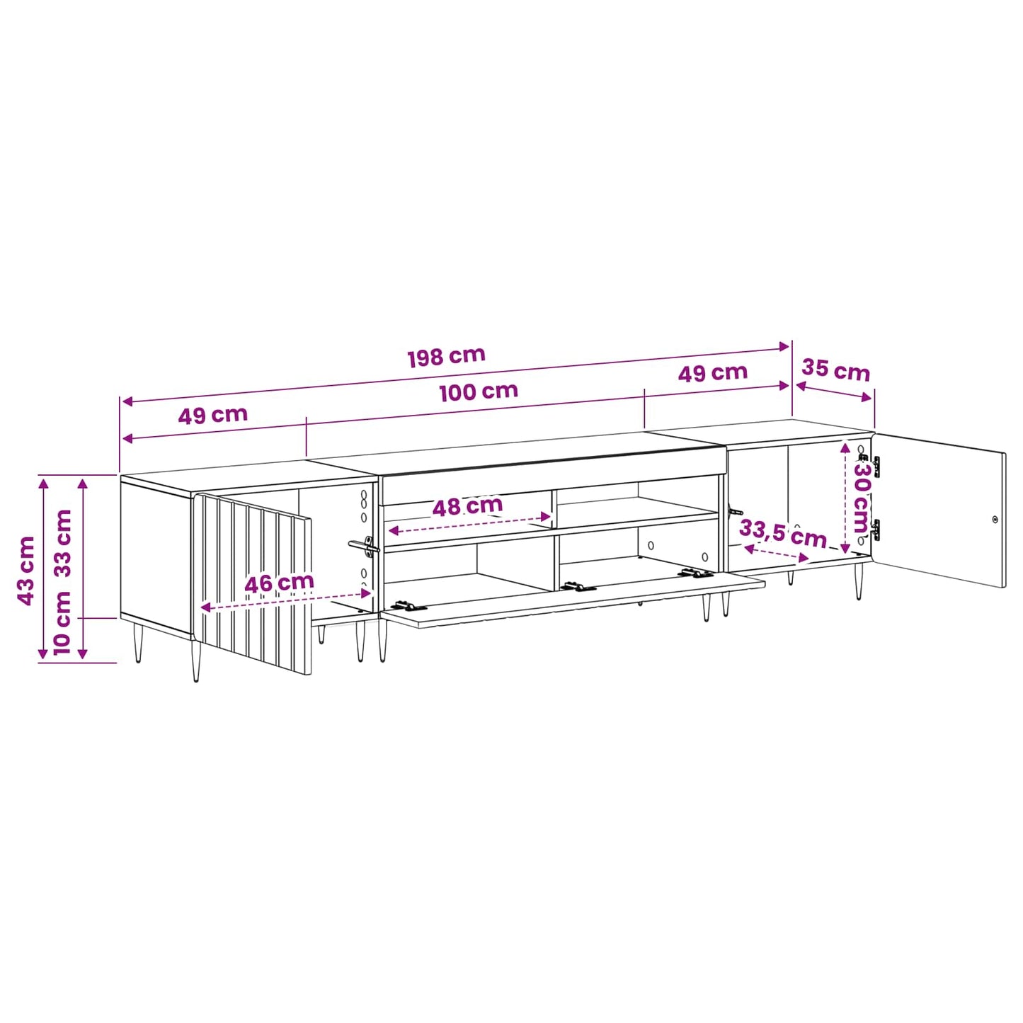 5 Piece LED TV Cabinet Sonoma Oak Engineered Wood