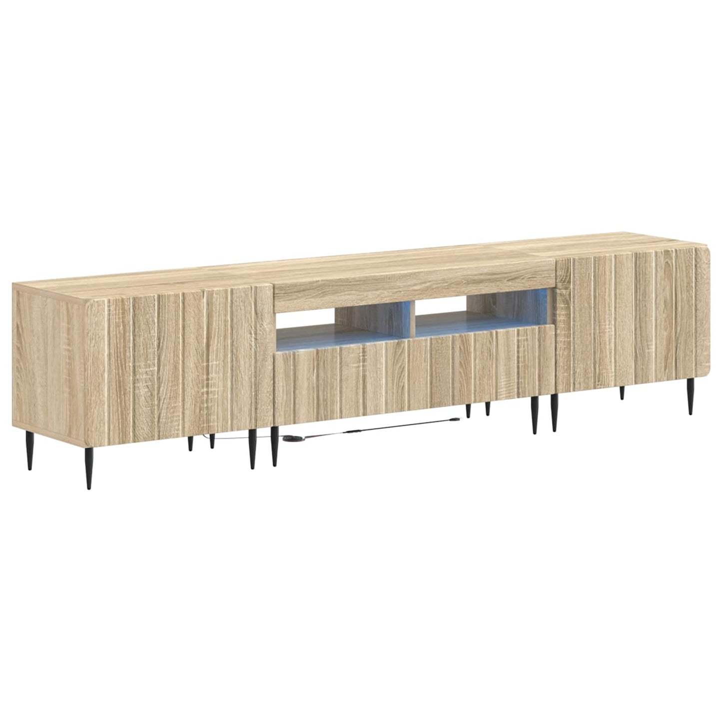 5 Piece LED TV Cabinet Sonoma Oak Engineered Wood