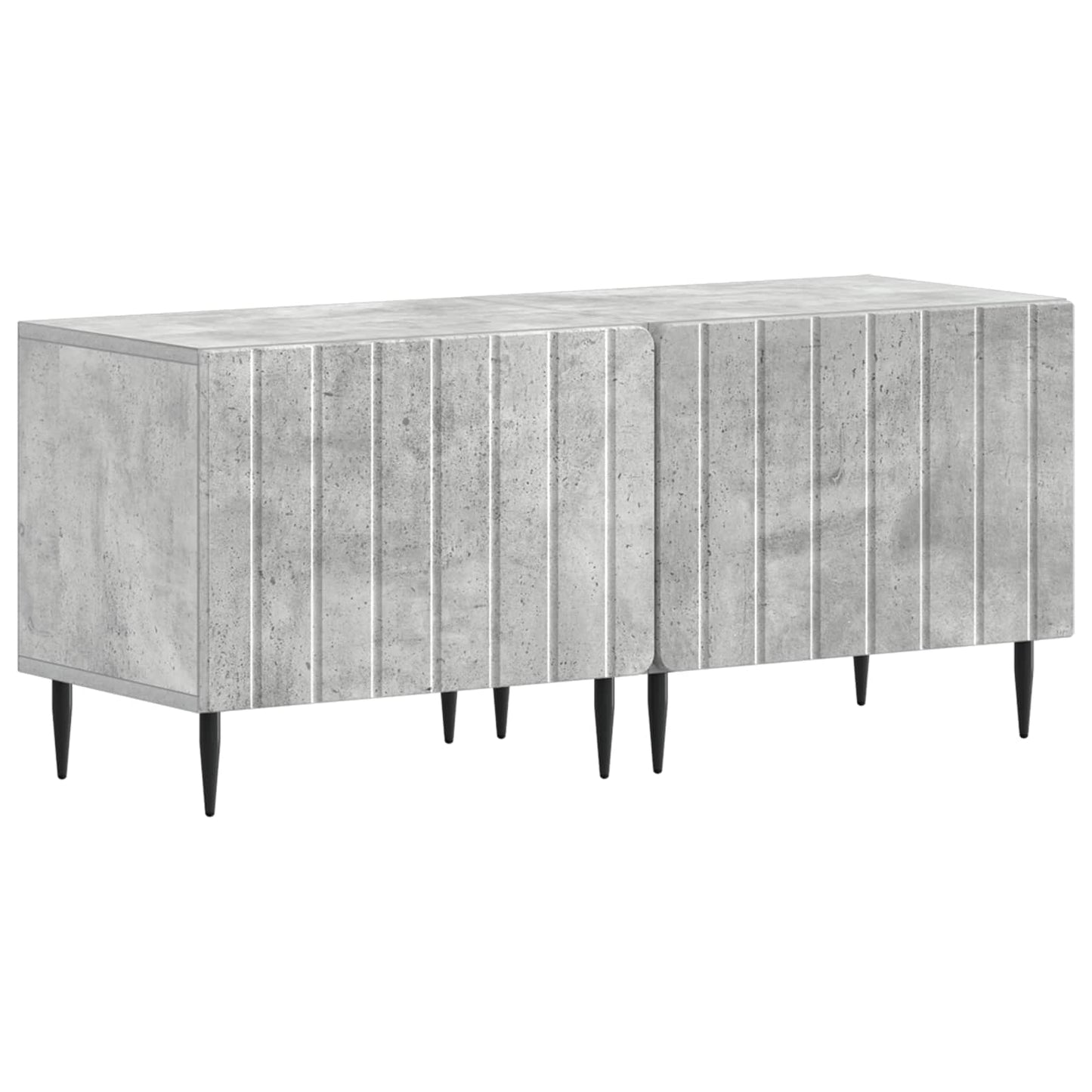 5 Piece LED TV Cabinet Concrete Grey Engineered Wood