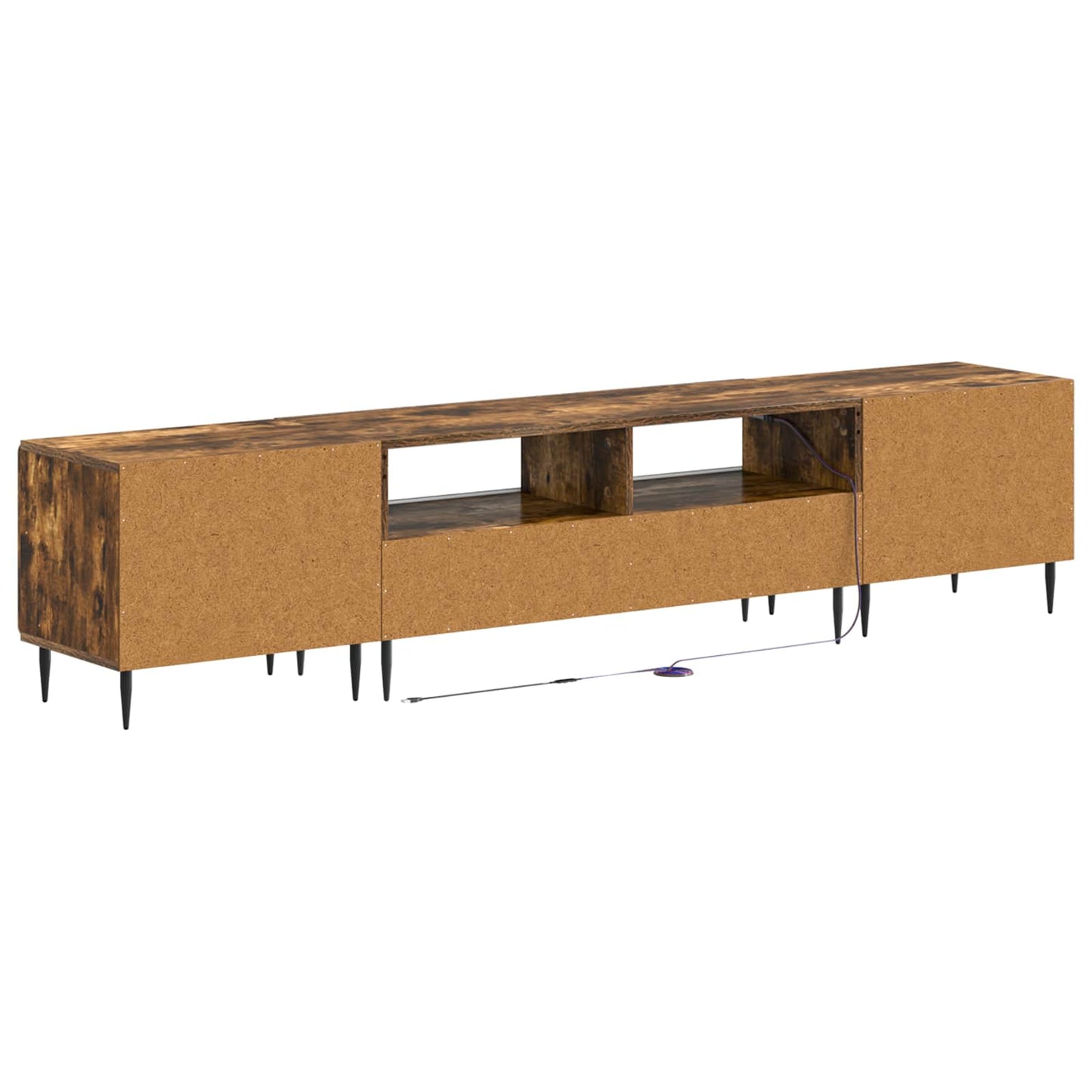 5 Piece LED TV Cabinet Smoked Oak Engineered Wood