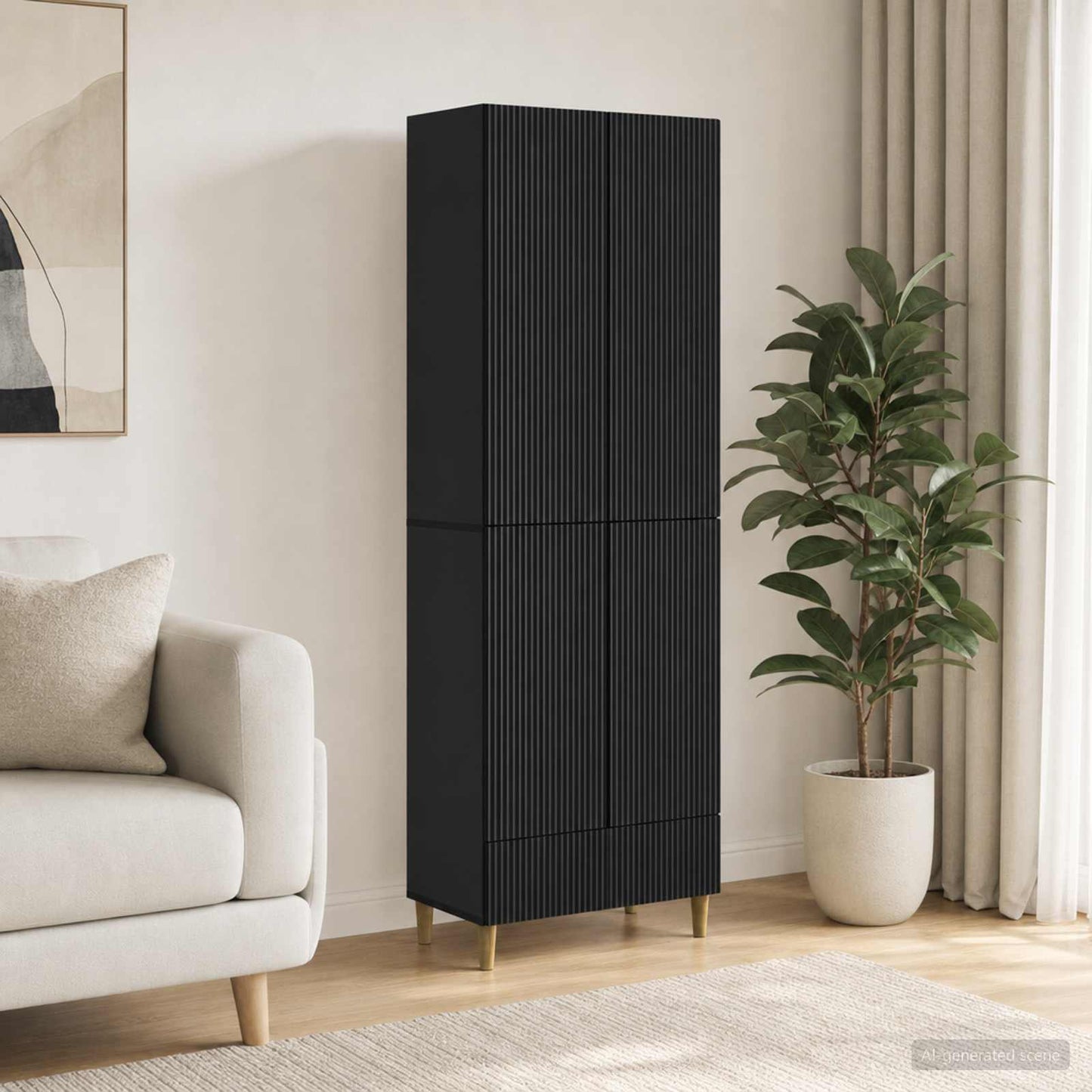 Cabinet Set 2 pcs 66 x 34.5 x 95 cm Engineered Wood