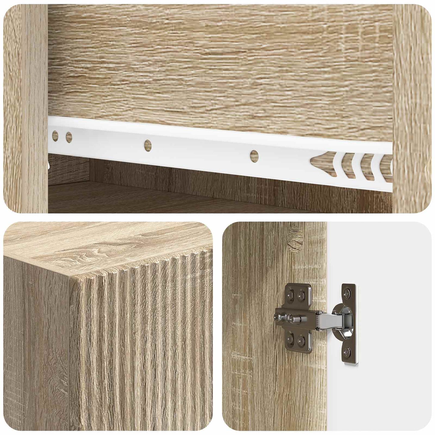 Cabinet Set 2 pcs Engineered Wood