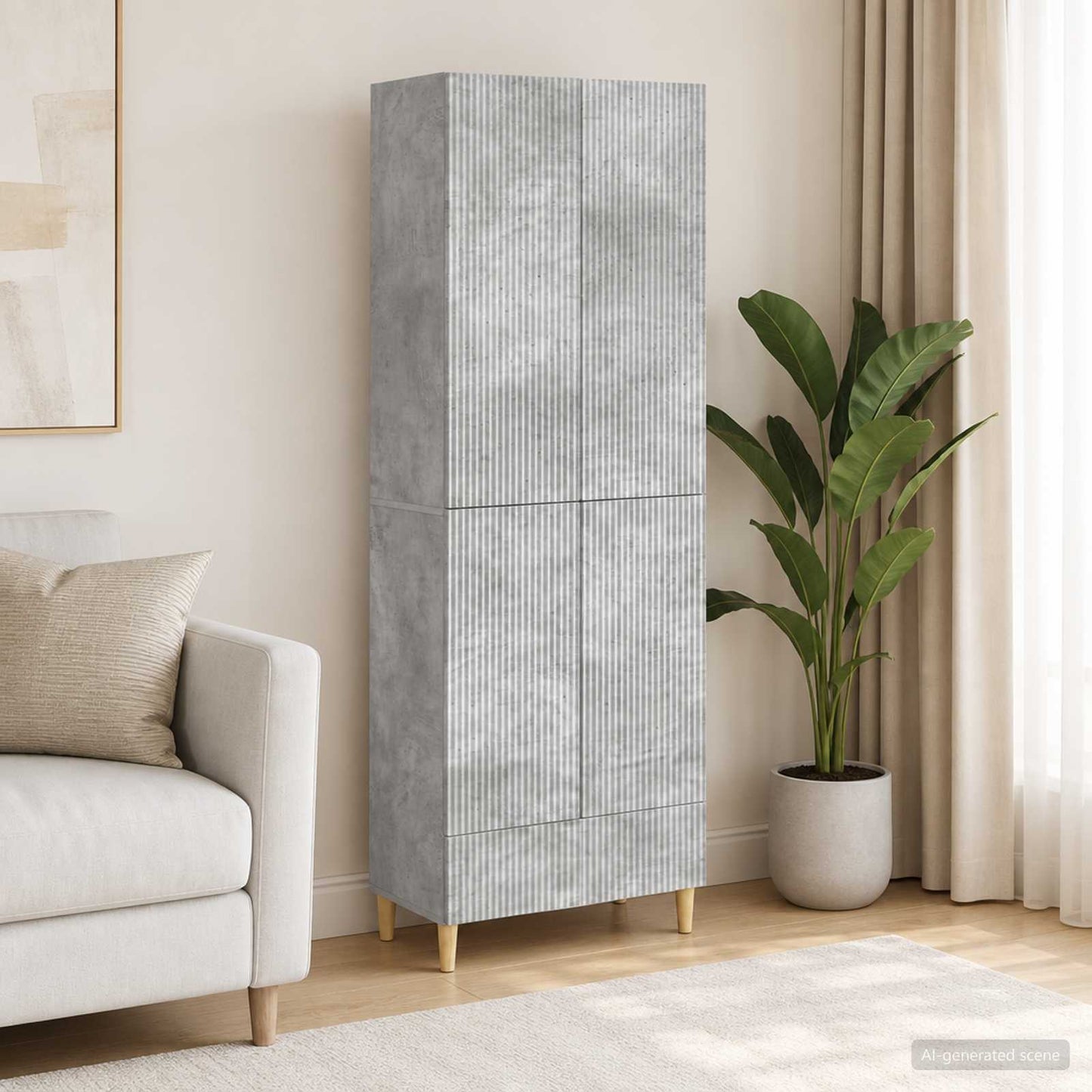 Cabinet Set 2 pcs Engineered Wood