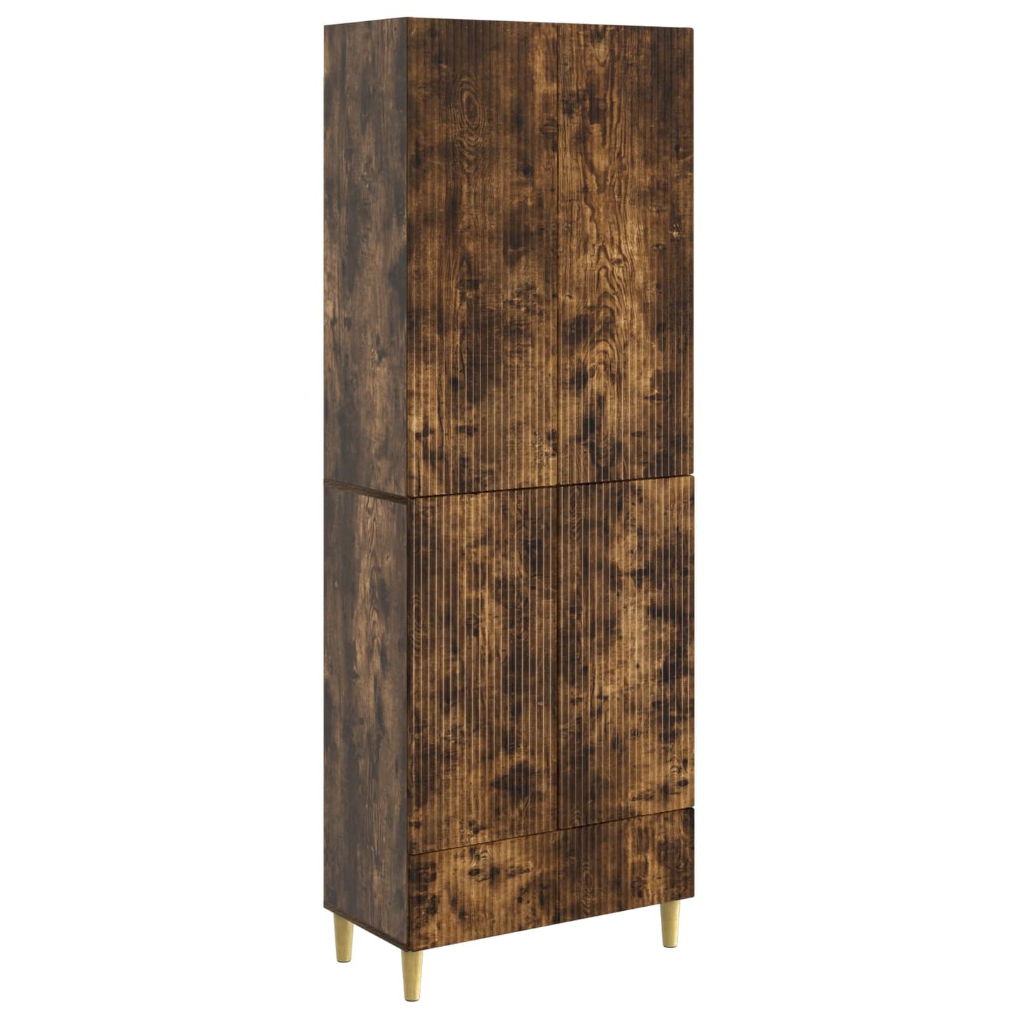 Cabinet Set 2 pcs Smoked Oak Engineered Wood
