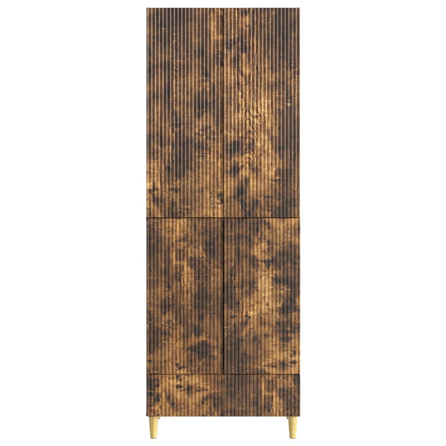 Cabinet Set 2 pcs Smoked Oak Engineered Wood