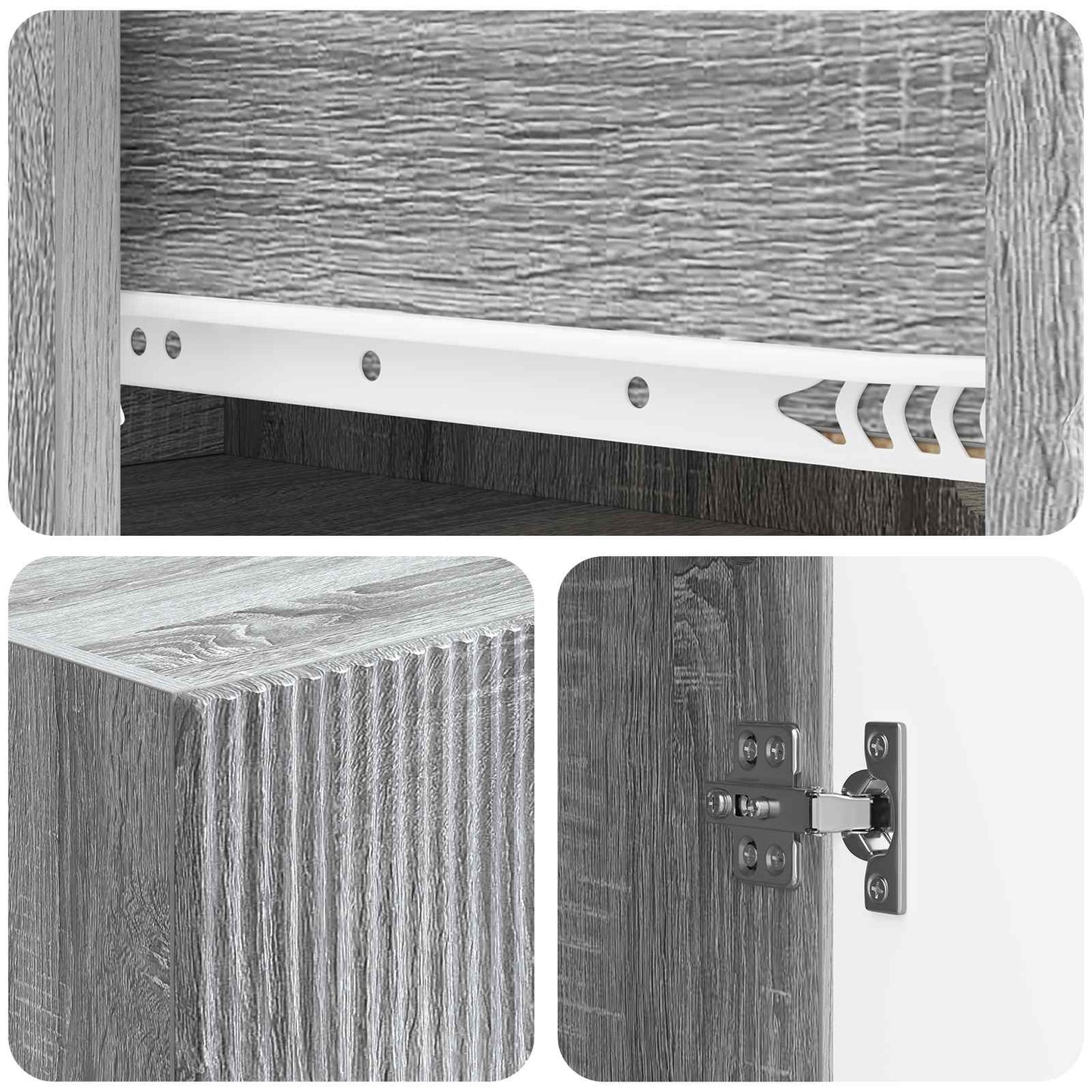 Cabinet Set 2 pcs 66 x 34.5 x 95 cm Engineered Wood