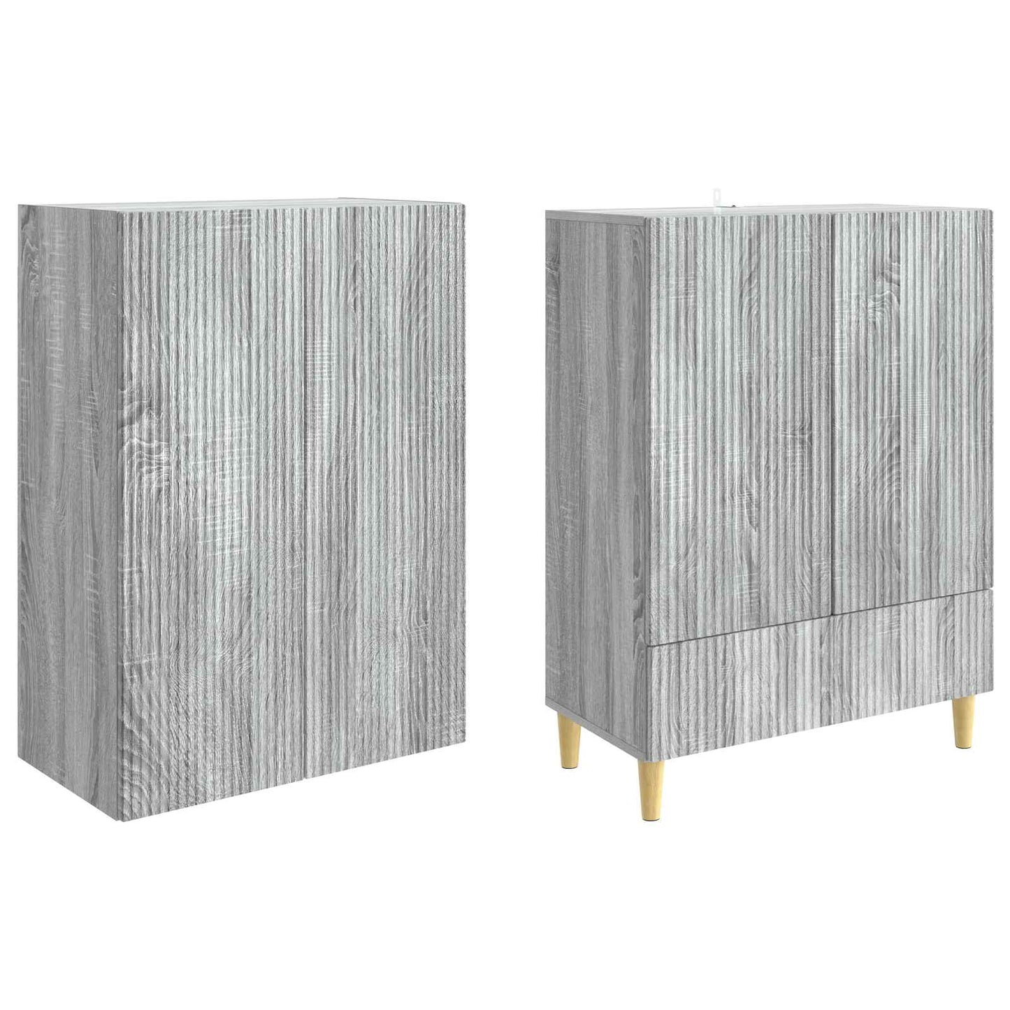 Cabinet Set 2 pcs Engineered Wood