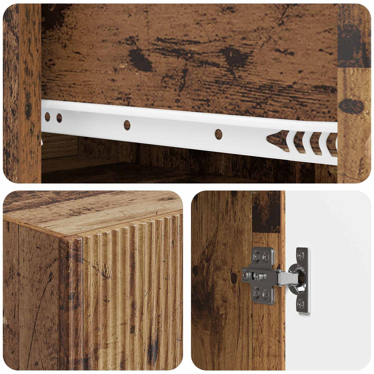 Cabinet Set 2 pcs 66 x 34.5 x 95 cm Engineered Wood