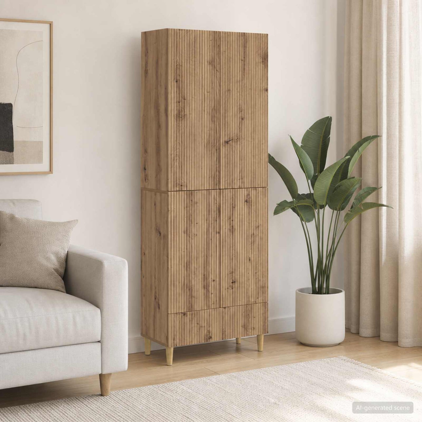 Cabinet Set 2 pcs Artisan Oak Engineered Wood
