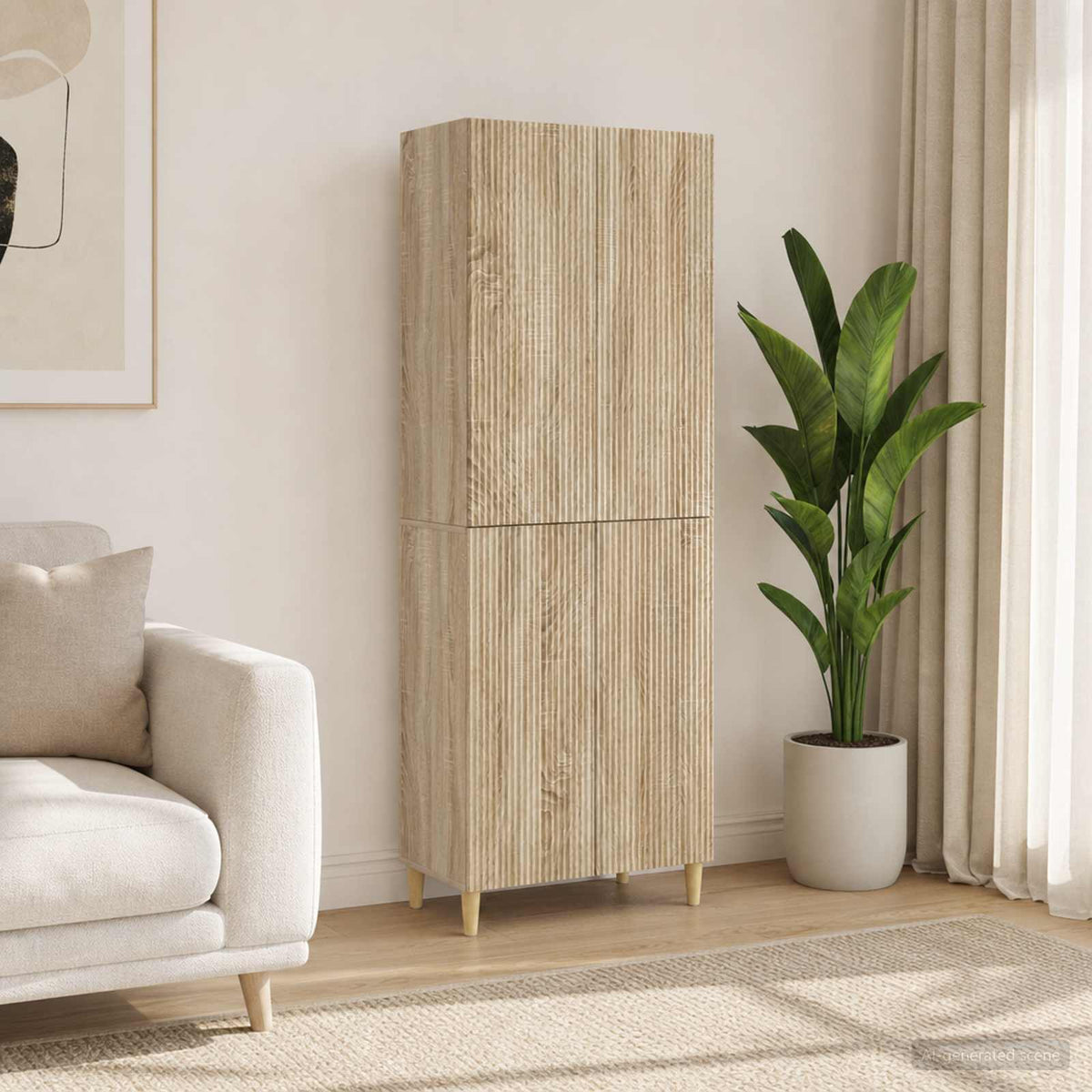 Cabinet Set 2 pcs Sonoma Oak Engineered Wood