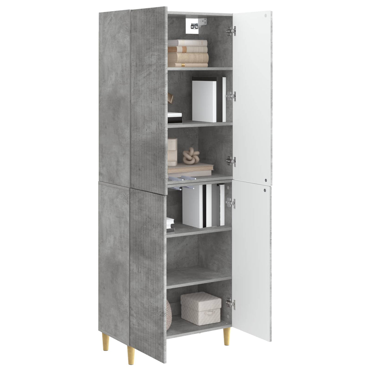 Cabinet Set 2 pcs Concrete Grey Engineered Wood