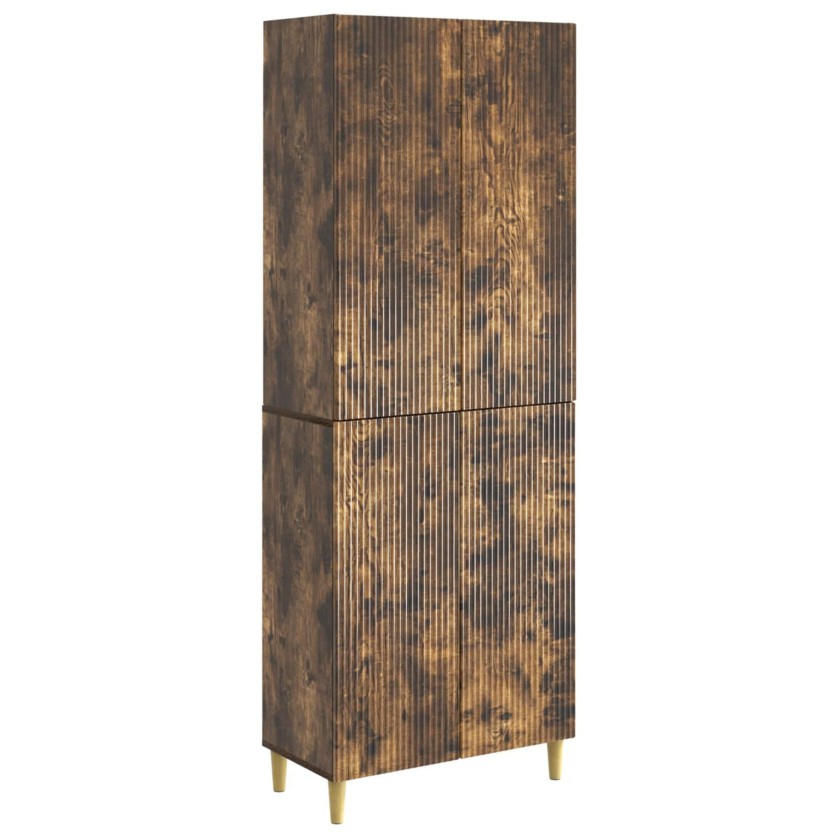 Cabinet Set 2 pcs Smoked Oak Engineered Wood