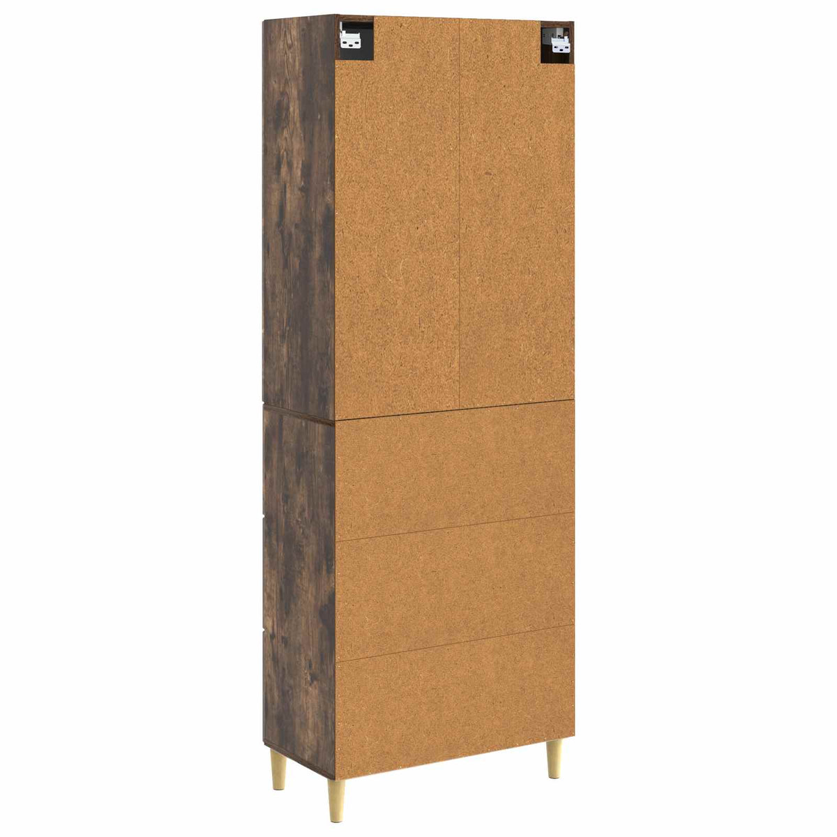 Cabinet Set 2 pcs Smoked Oak Engineered Wood