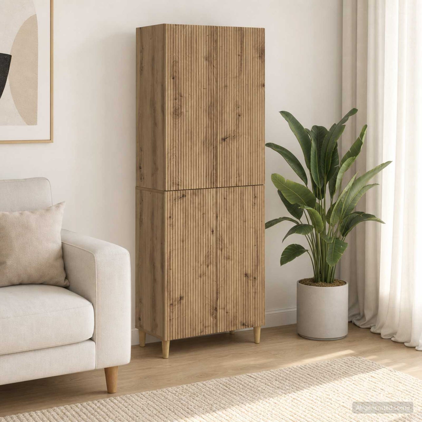Cabinet Set 2 pcs Artisan Oak Engineered Wood