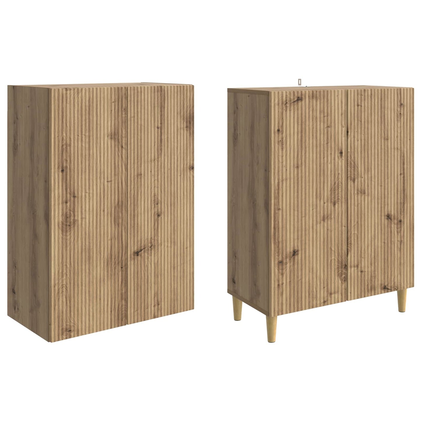 Cabinet Set 2 pcs Artisan Oak 66 x 34.5 x 90 cm Engineered Wood