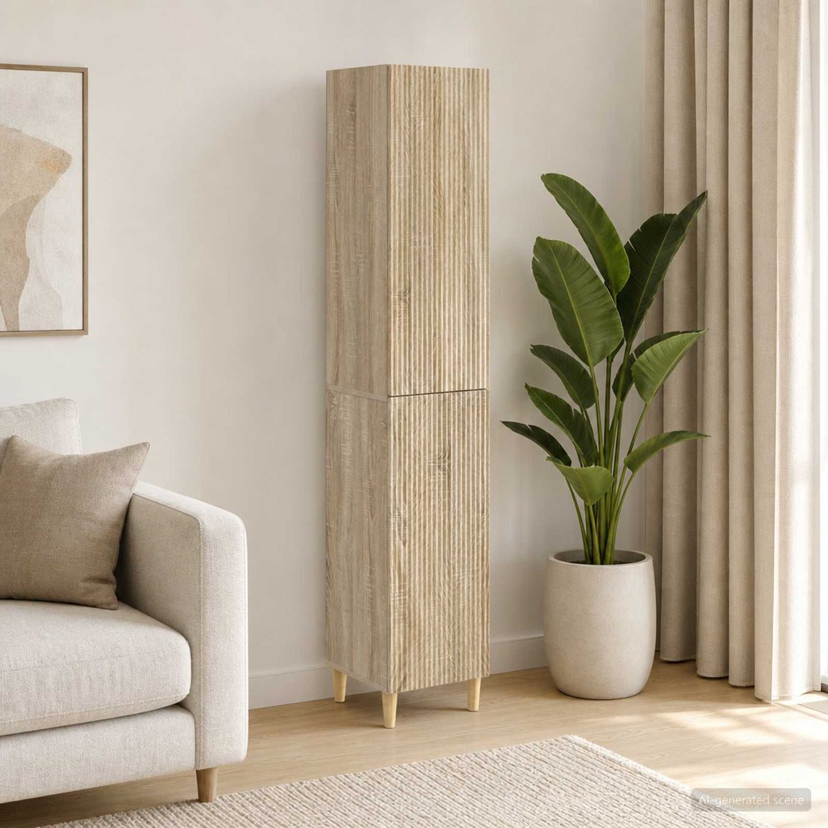 Cabinet Set 2 pcs Sonoma Oak Engineered Wood