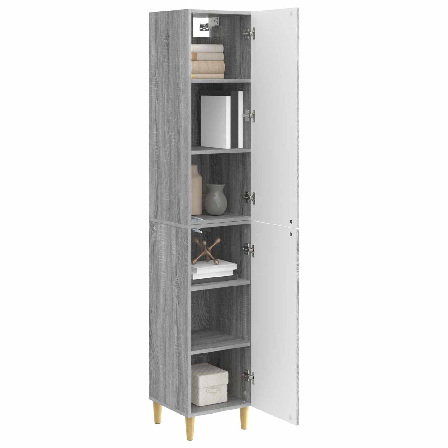 Cabinet Set 2 pcs 33 x 34.5 x 90 cm Engineered Wood