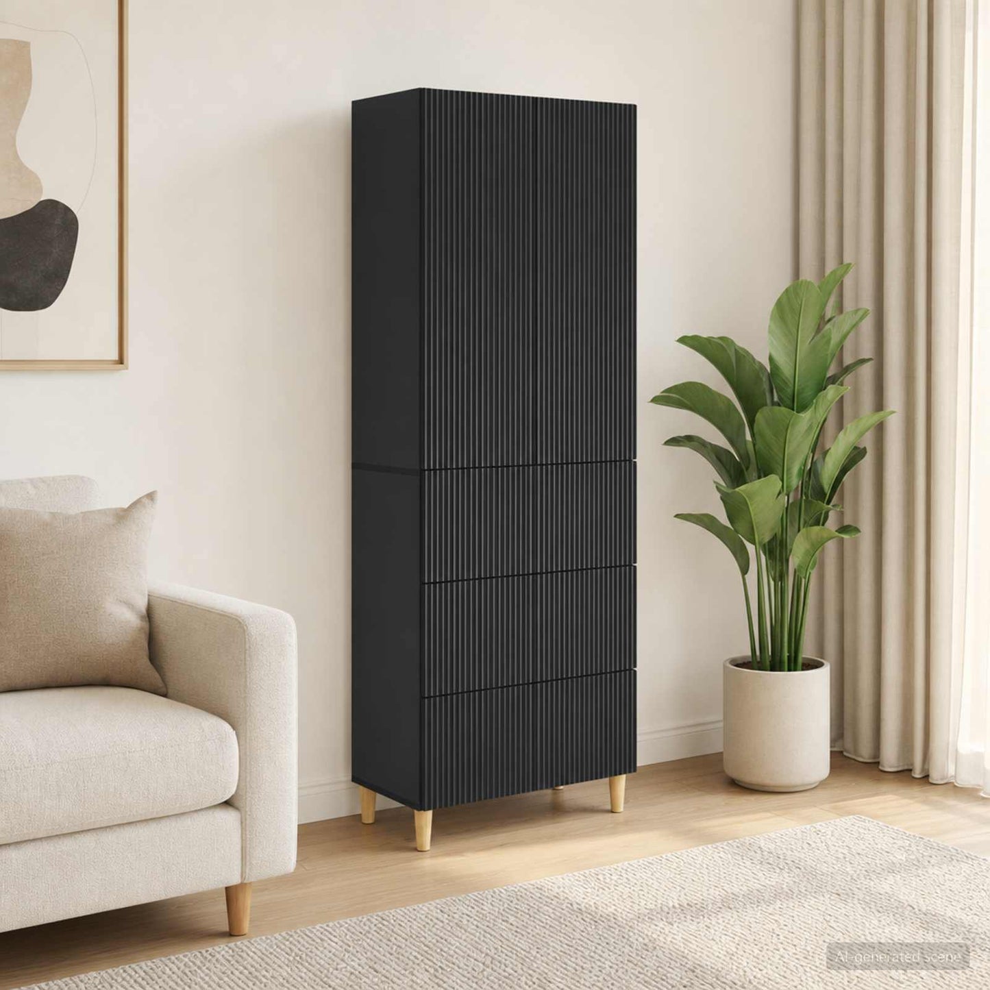 Cabinet Set 2 pcs 66 x 34.5 x 90 cm Engineered Wood