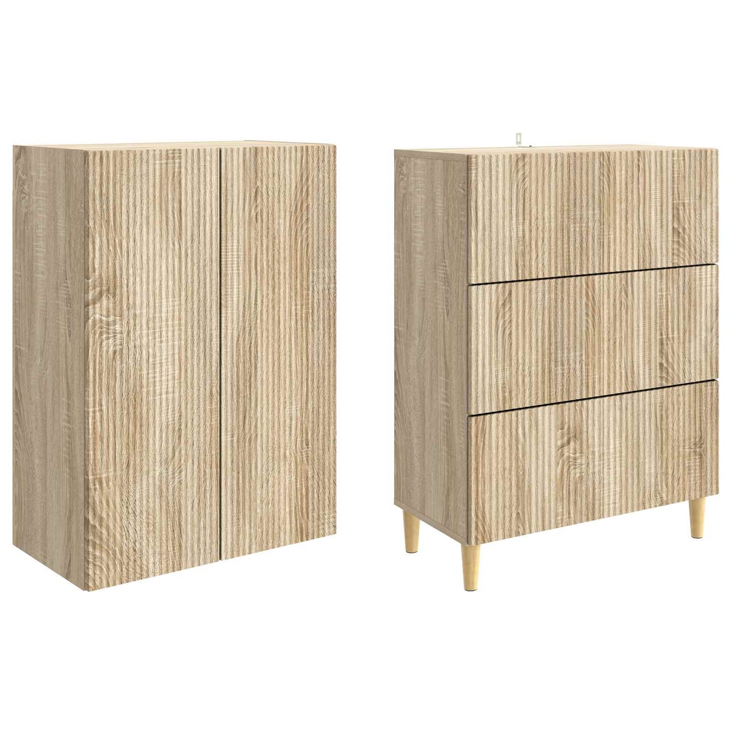 Cabinet Set 2 pcs Sonoma Oak 66 x 34.5 x 90 cm Engineered Wood
