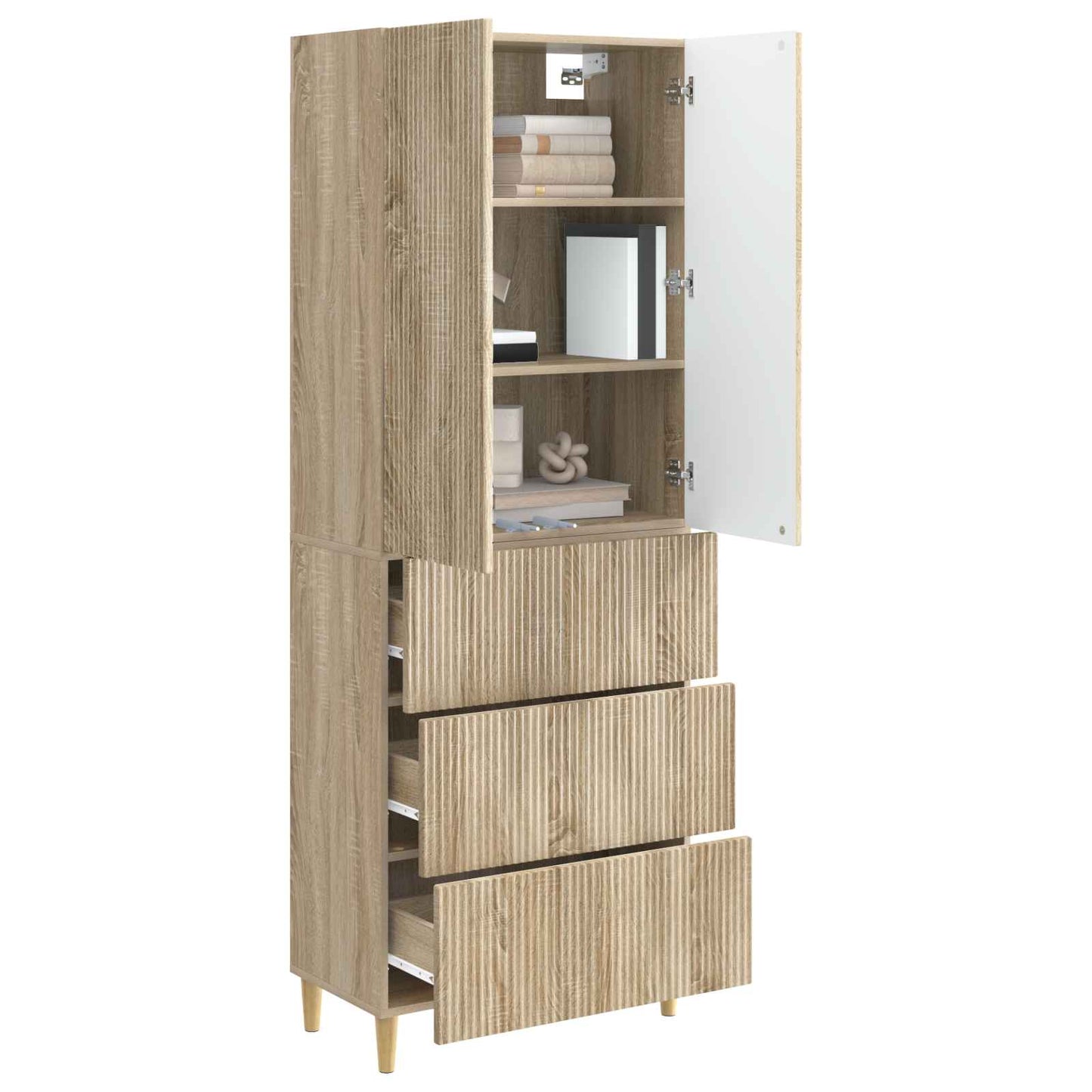 Cabinet Set 2 pcs Sonoma Oak Engineered Wood