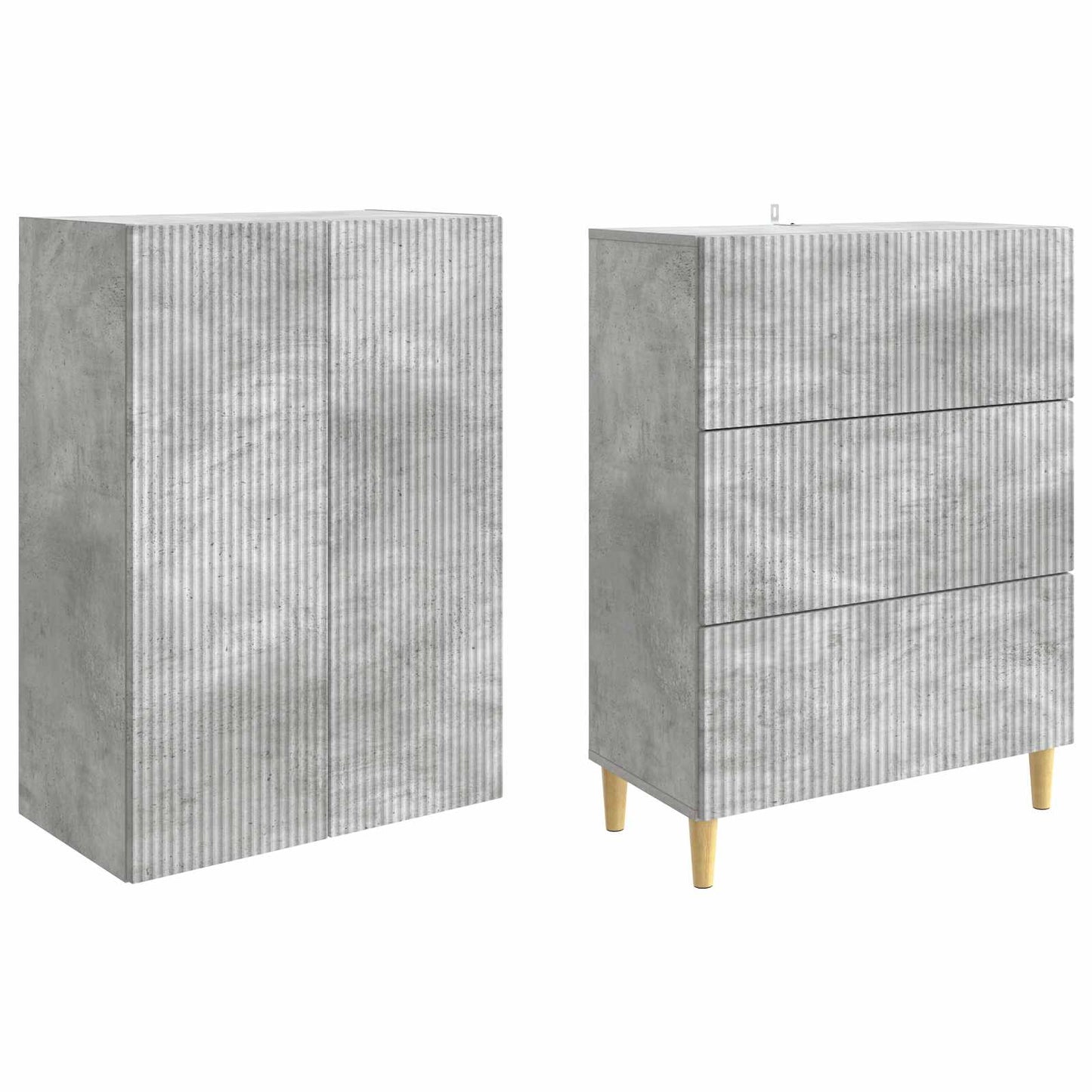 Cabinet Set 2 pcs 66 x 34.5 x 90 cm Engineered Wood