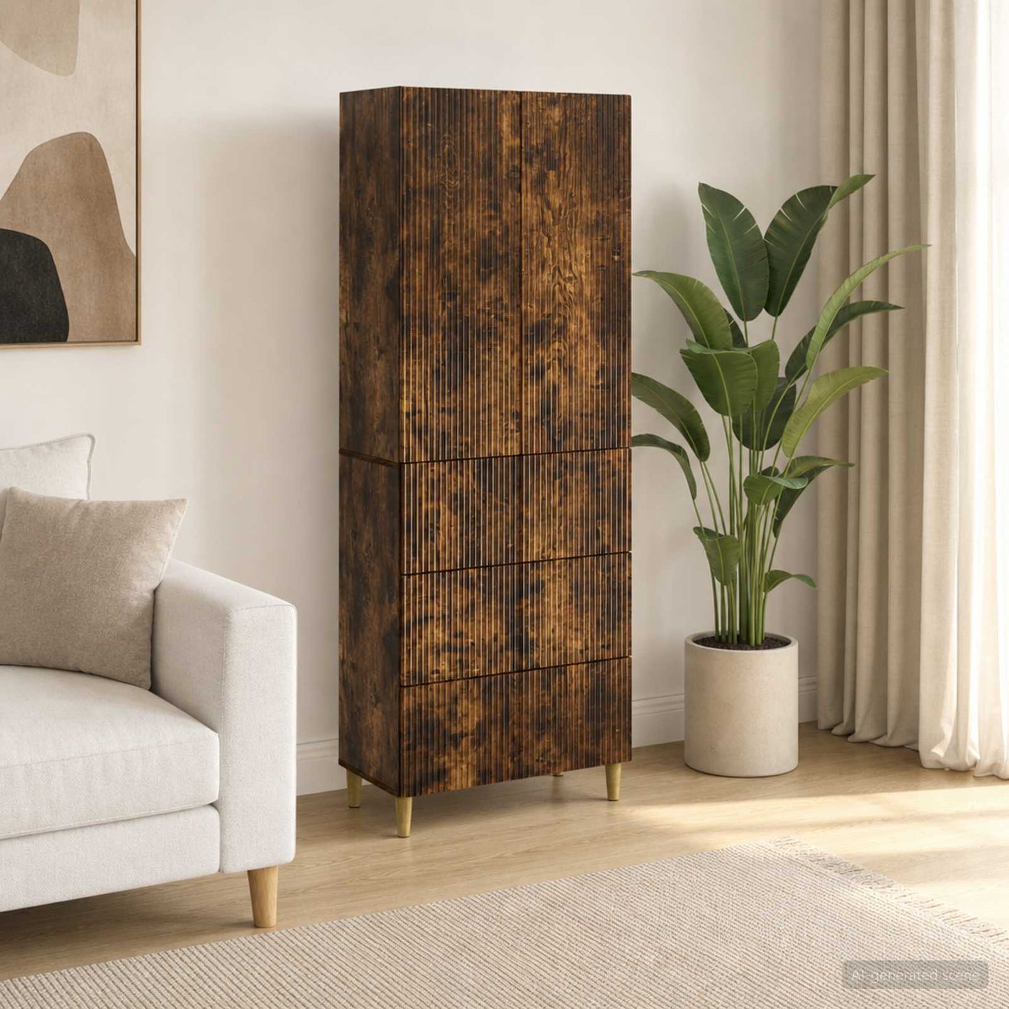 Cabinet Set 2 pcs 66 x 34.5 x 90 cm Engineered Wood