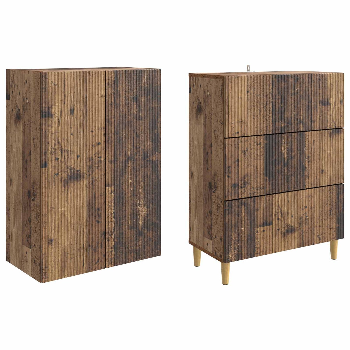 Cabinet Set 2 pcs 66 x 34.5 x 90 cm Engineered Wood