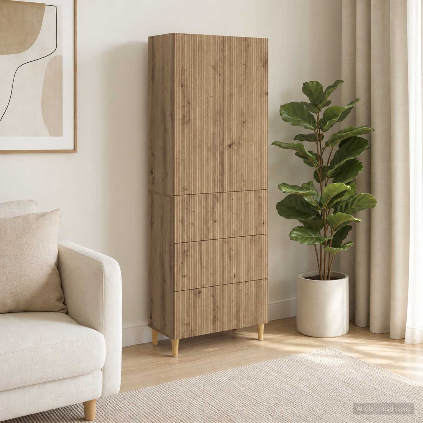 Cabinet Set 2 pcs Engineered Wood