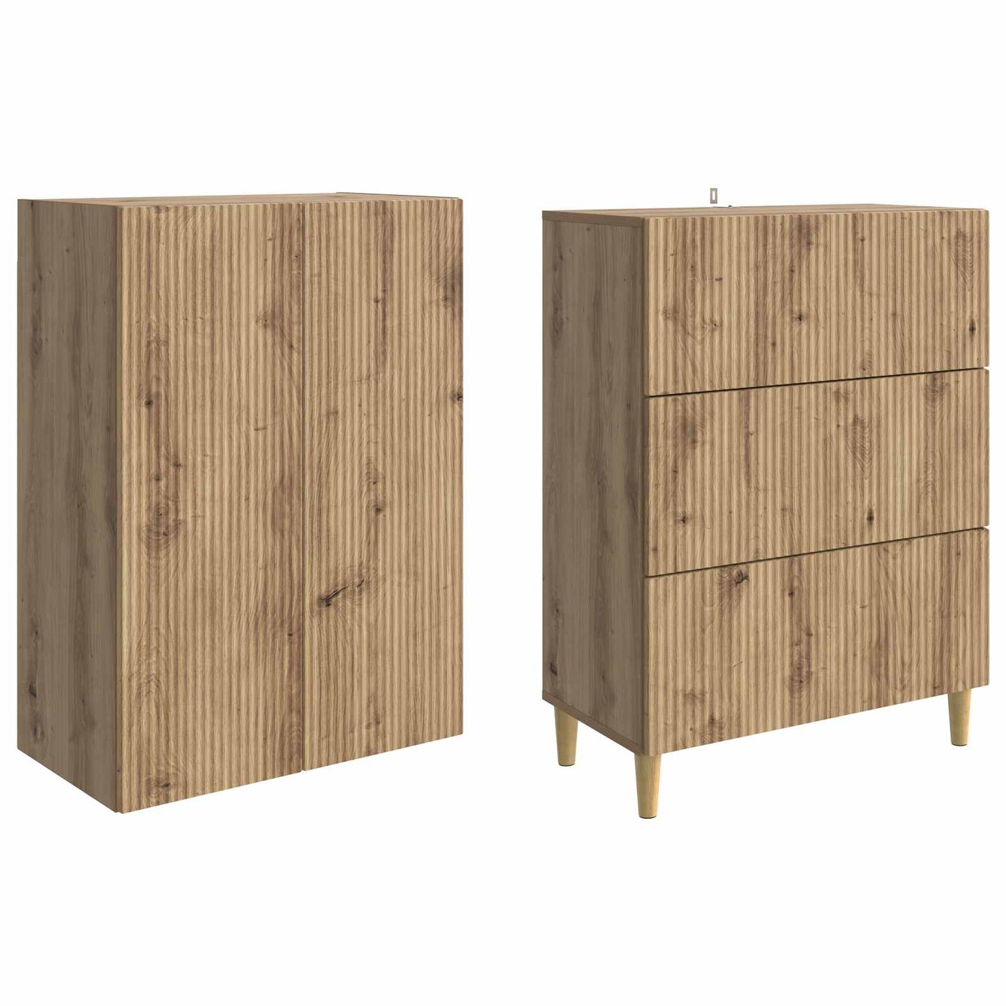 Cabinet Set 2 pcs 66 x 34.5 x 90 cm Engineered Wood
