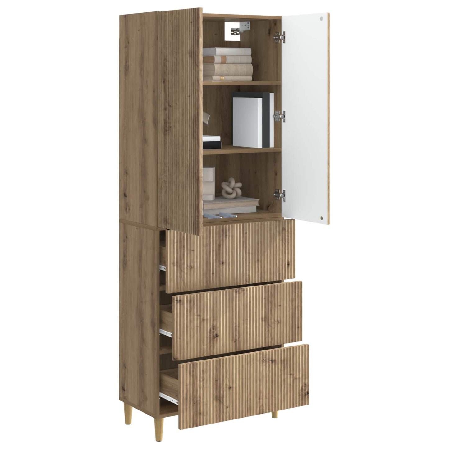 Cabinet Set 2 pcs Engineered Wood