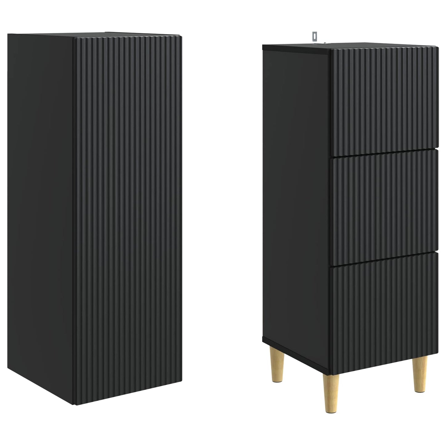 Cabinet Set 2 pcs 33 x 34.5 x 90 cm Engineered Wood