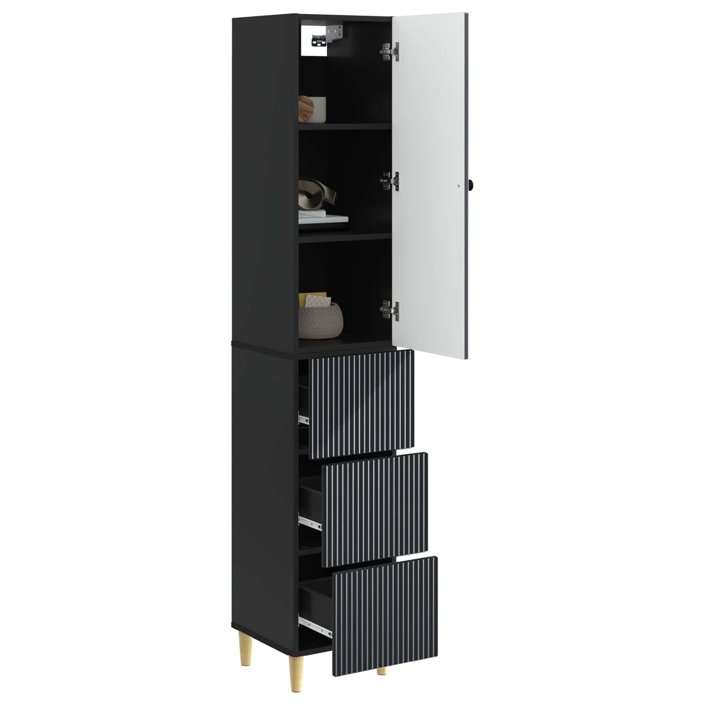Cabinet Set 2 pcs 33 x 34.5 x 90 cm Engineered Wood